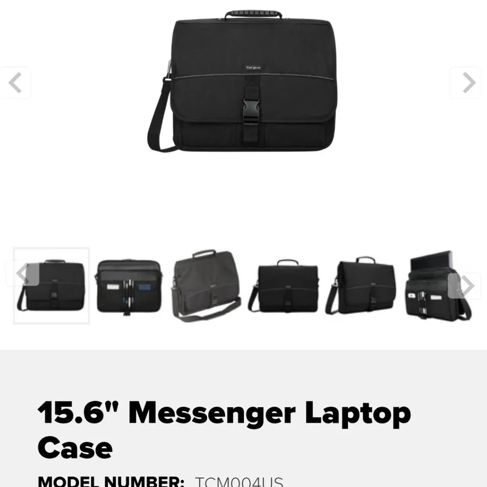 Targus Laptop Messenger Bag Black Model TCM004